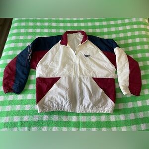 Vintage Reebok Red White and Blue Windbreaker Jacket